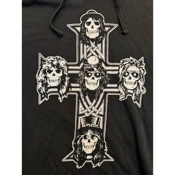 Guns N Roses Hoodie Used Black Sz: Med H&M, Slash, Axle‎ Rose, Supreme style - Picture 7 of 16
